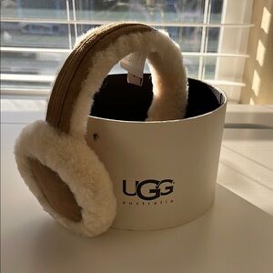 UGG Australia Tan and Cream Earmuffs